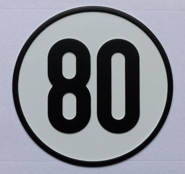 Geschwindigkeitsschild Alu 80 km/h